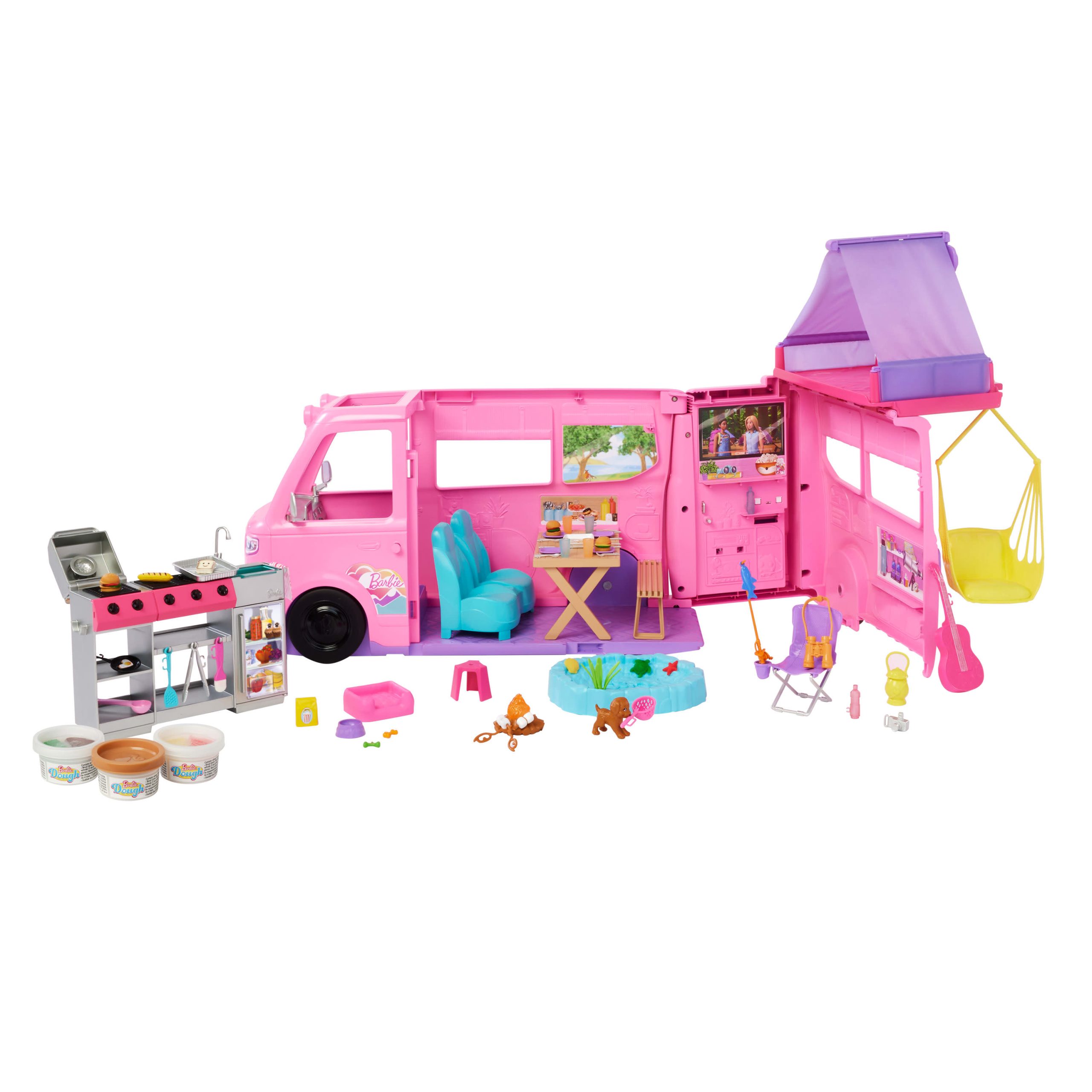 HRJ78_eRetail_Assets__without_Feature_Callouts__1.jpg Barbie Dream Camper Vehicle Playset - Image 1