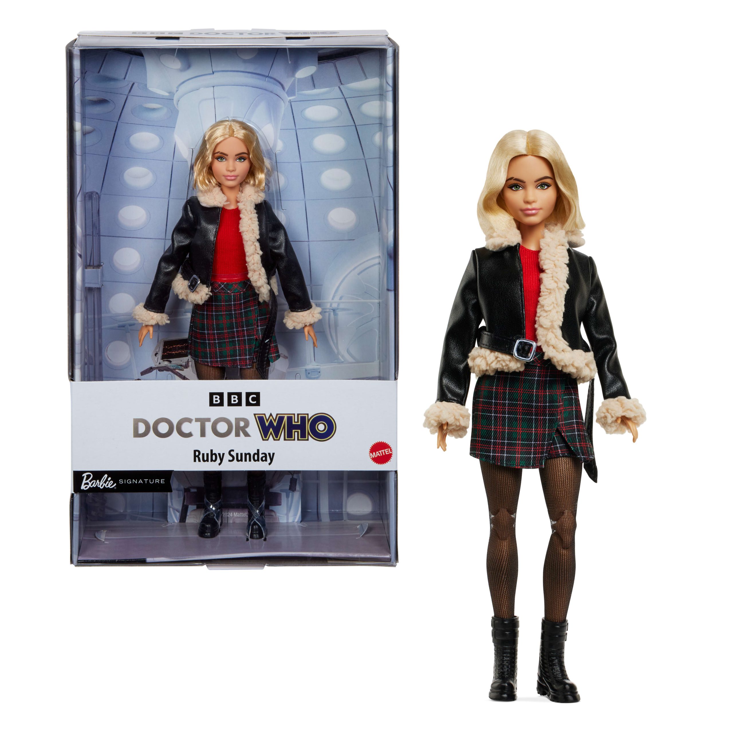 HRM78_C_25_330_Hero-3000x3000-b0ede7ea-dc18-4923-a203-a2235e1bc5c7.jpg Barbie Signature Dr. Who Ruby Sunday Barbie Doll - Image 1