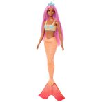 Barbie Mermaid Doll with Pink Hair, Soft Orange Tail and Headband Accessory - Image 4