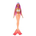 Barbie Mermaid Doll with Pink Hair, Soft Orange Tail and Headband Accessory - Image 5
