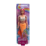 Barbie Mermaid Doll with Pink Hair, Soft Orange Tail and Headband Accessory - Image 6
