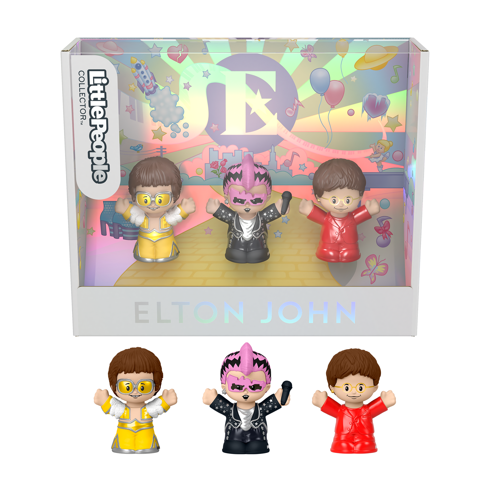 HVG78_PIP_Hero_fd51a5a0-c96e-4bd5-ac8a-8f6005da4eb5.png Little People Collector Elton John Special Edition Set For Adults & Fans, 3 Figures - Image 1