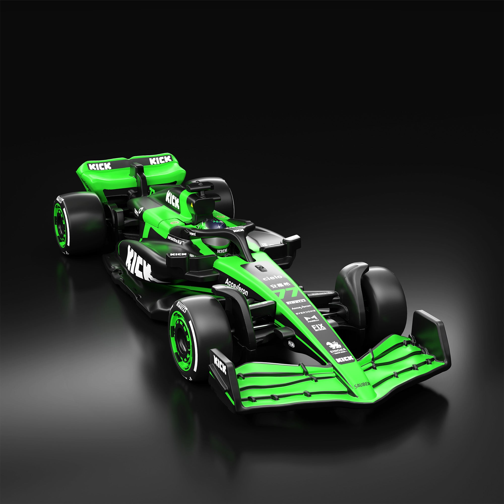 HWC_PDP_F1_JBM13_Sauber_001.jpg Hot Wheels® F1® Series: Stake F1® Team KICK Sauber C44 Car #77 - Image 1