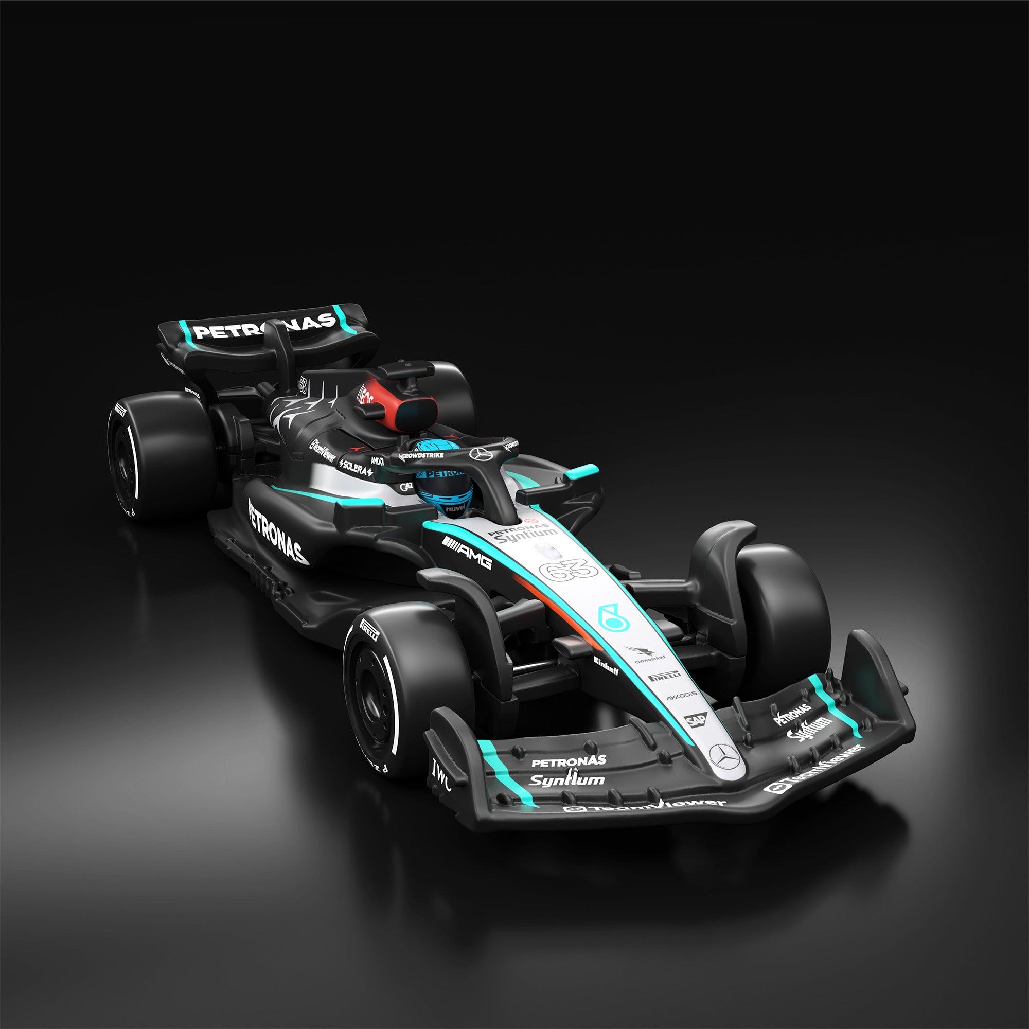 HWC_PDP_F1_JBM18_Mercedes_001.jpg Hot Wheels® F1® Series: Mercedes-AMG PETRONAS Formula One™ Team W15 Car #63 - Image 1