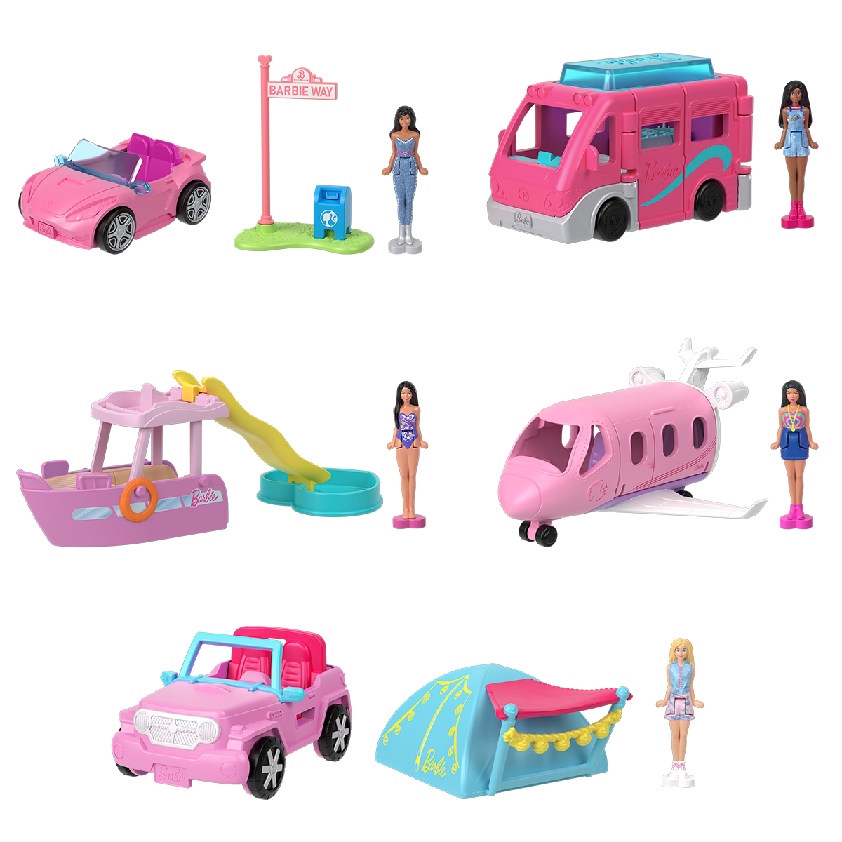 HYF38_97795078-d9fe-4023-b016-d59b5bfbaca5.png Barbie Mini BarbieLand Doll & Vehicle Set, Assorted - Image 1
