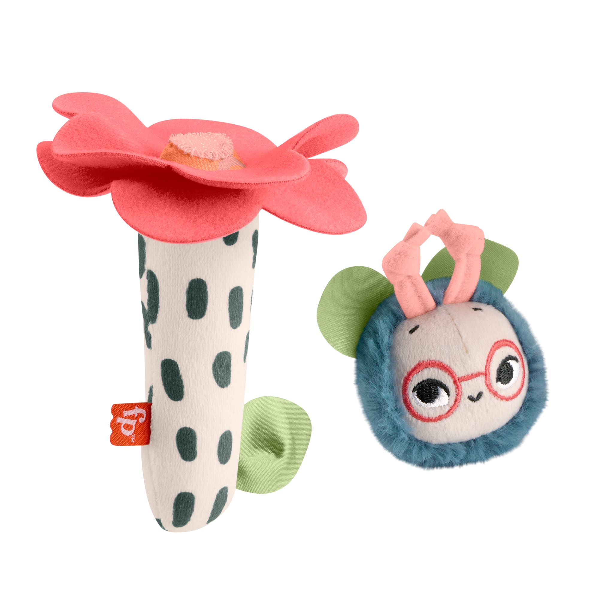 HYR56_eRetail_Assets__without_Feature_Callouts__1.jpg Fisher-Price Planet Friends Shake ‘n Rattle Busy Bee Plush Baby Sensory Toys for Newborns - Image 1