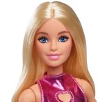 Barbie Fashionistas Doll #230 in Metallic Pink Minidress with Heart Cut-Out - Image 2