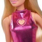 Barbie Fashionistas Doll #230 in Metallic Pink Minidress with Heart Cut-Out - Image 3