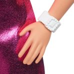 Barbie Fashionistas Doll #230 in Metallic Pink Minidress with Heart Cut-Out - Image 4