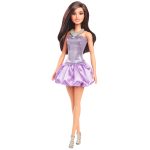 Barbie Fashionistas Doll #234 in Sequinned Purple Dress and Silvery Accessories