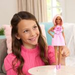 Barbie Fashionistas Doll #238 in Strapless Rose Dress, Pink Hair with Barrette Accessory - Image 3