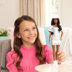 Barbie Fashionistas Doll #239 in Sparkly Silver Dress with Cowboy Hat and Boots, Black Hair - Image 6