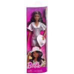 Barbie Fashionistas Doll #239 in Sparkly Silver Dress with Cowboy Hat and Boots, Black Hair - Image 5