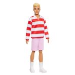 Barbie Fashionistas Ken Doll #241 in Red Striped Top and Pink Shorts with White Sneakers, Blonde - Image 3