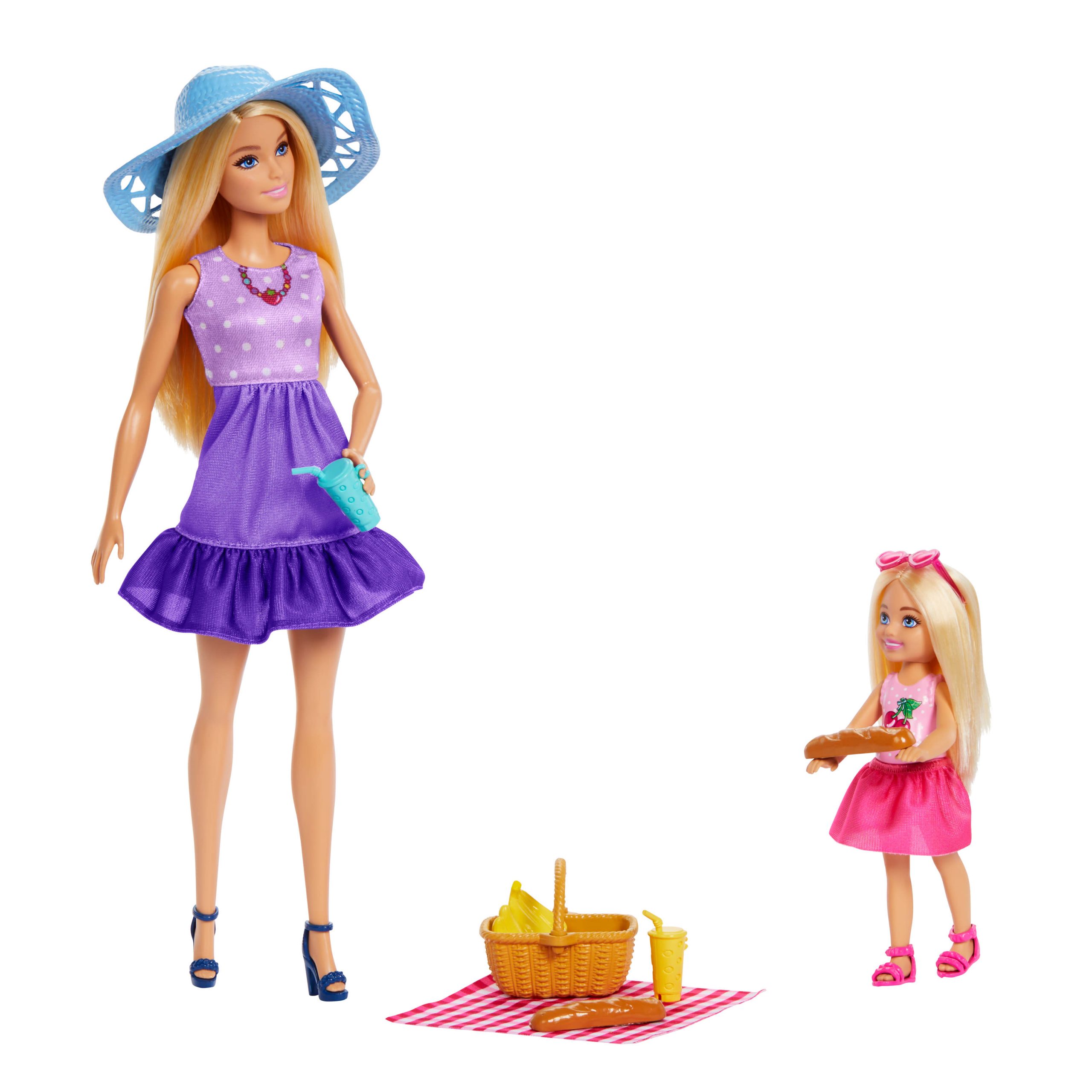 JBF43_eRetail_Assets__without_Feature_Callouts__1.jpg Barbie Family & Friends Dolls & Accessories, Picnic-Themed Playset - Image 1