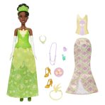 Disney Princess 2-in-1 Stories Tiana Fashion Doll with 2 Snap-On Bodices