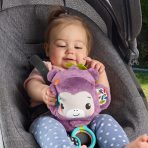 Fisher-Price Sing & Go Purple Monkey Plush Baby Stroller Sensory Toy for Newborns - Image 5