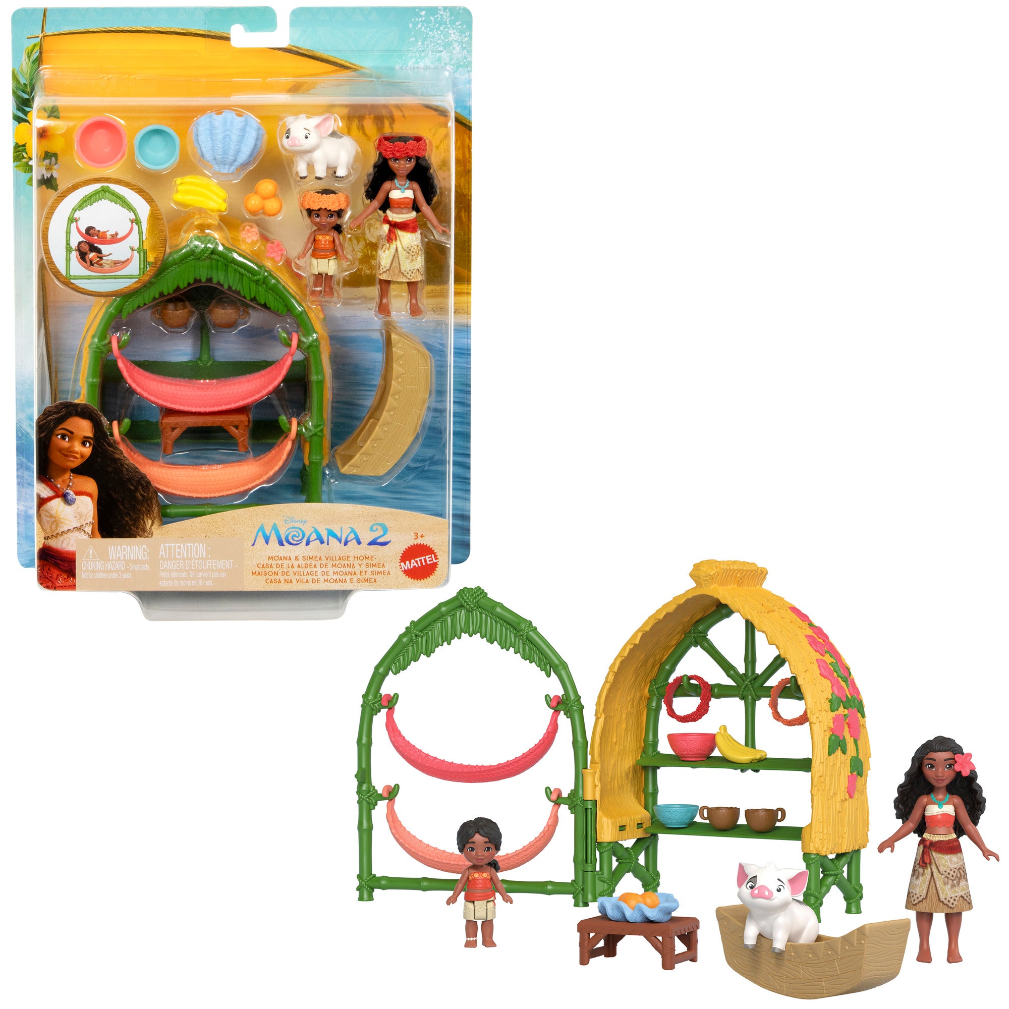 JBT51_1.jpg Disney Moana 2 Moana & Simea Village Home Playset - Image 1
