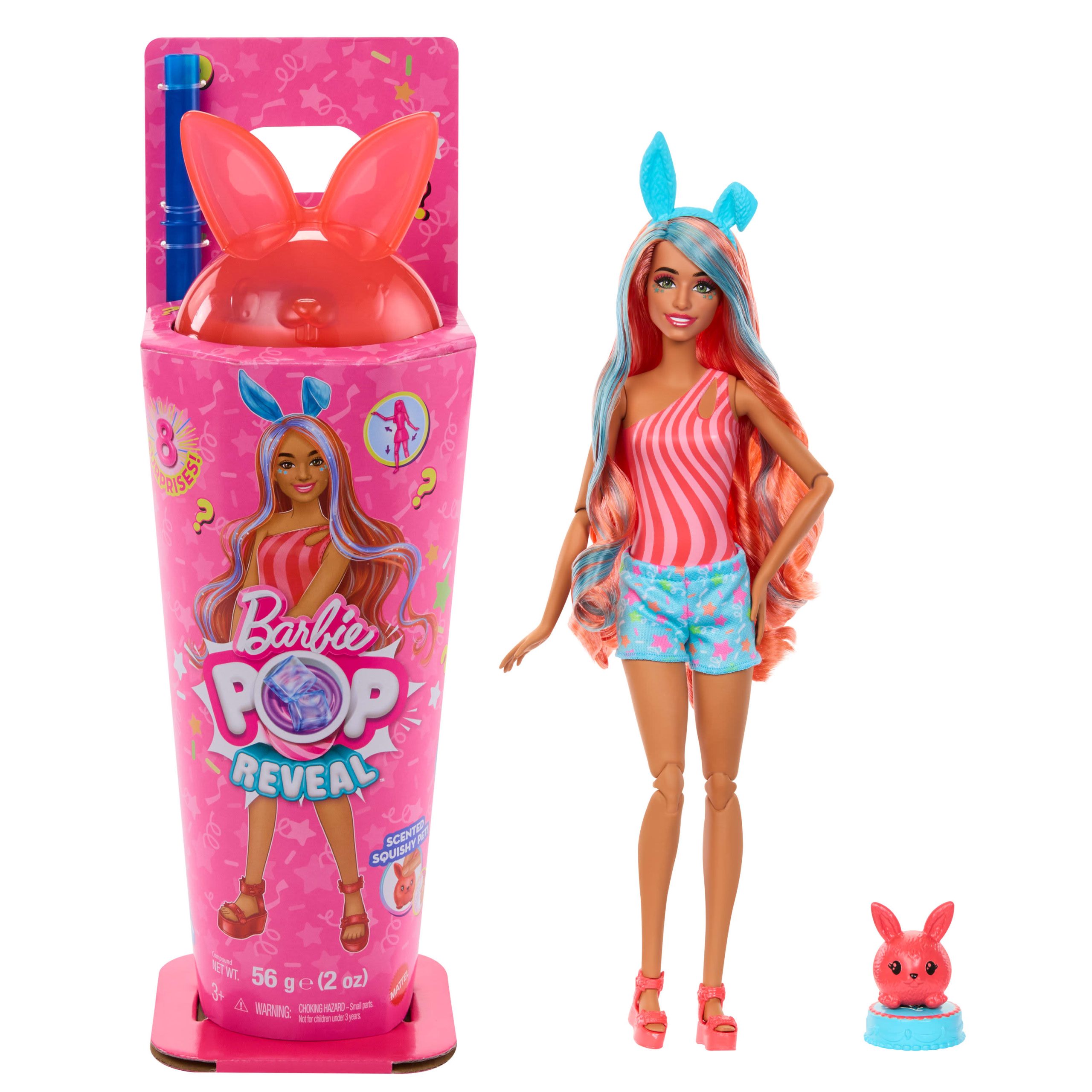 JCN87_eRetail_Assets__without_Feature_Callouts__1.jpg Barbie Pop Reveal Shakes Series Doll & Accessories Set, Scented Bright Bunny Fashion Doll - Image 1