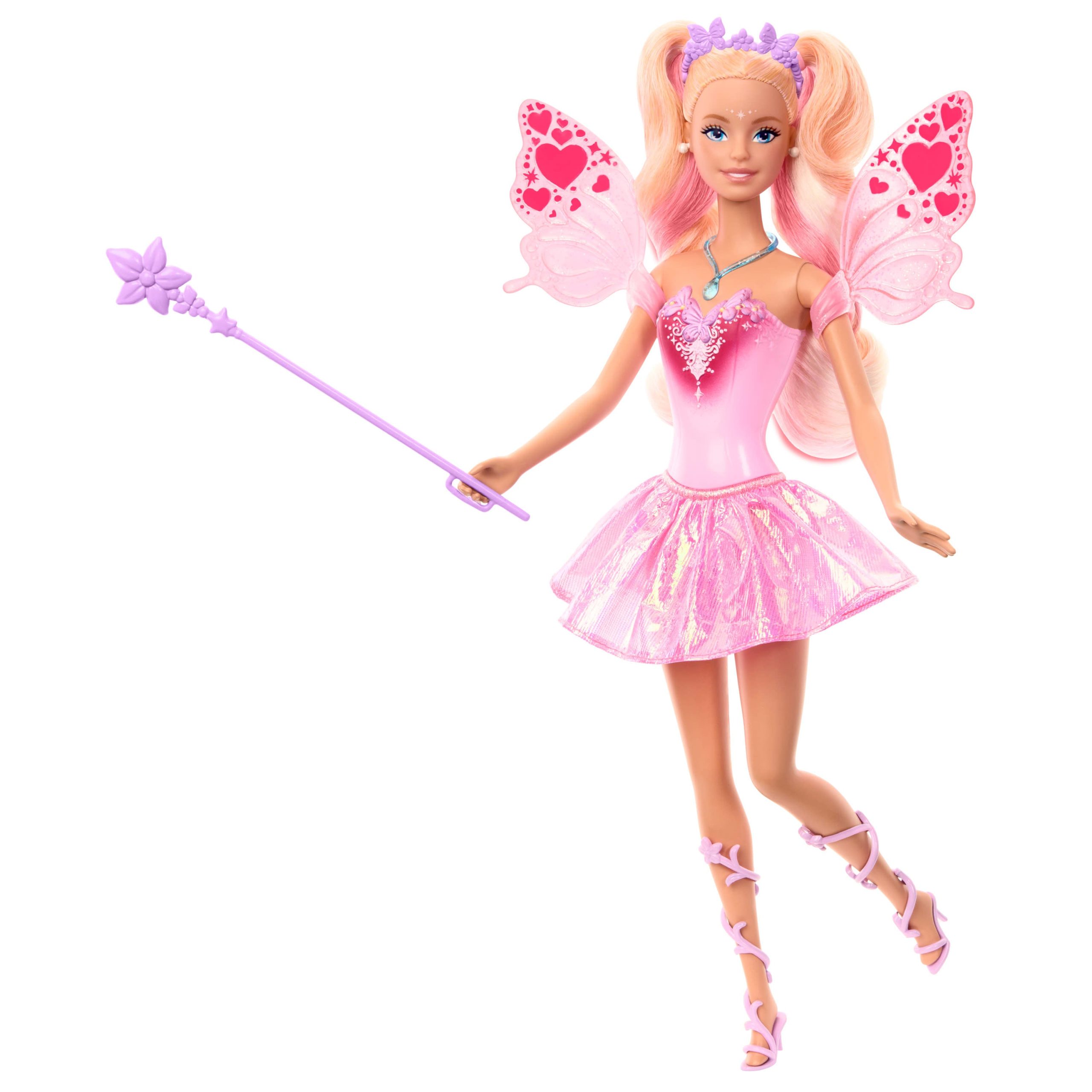 JCP76_eRetail_Assets__without_Feature_Callouts__1.jpg Barbie Fantasy Fairy Doll with Colour-Change Wings and Outfit - Image 1