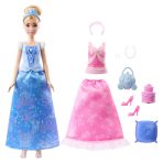 Disney Princess 2-in-1 Stories Cinderella Fashion Doll with 2 Snap-On Bodices - Image 2