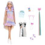 Barbie Fun & Fancy Doll & Accessories, Blonde Fashion Doll with Extra-Long Hair & 2 Looks - Image 2