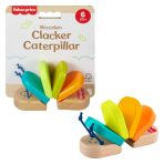 Fisher-Price Wooden Clacker Caterpillar Developmental Activity Rattle Toy for Baby, 1 Wood Piece - Image 4