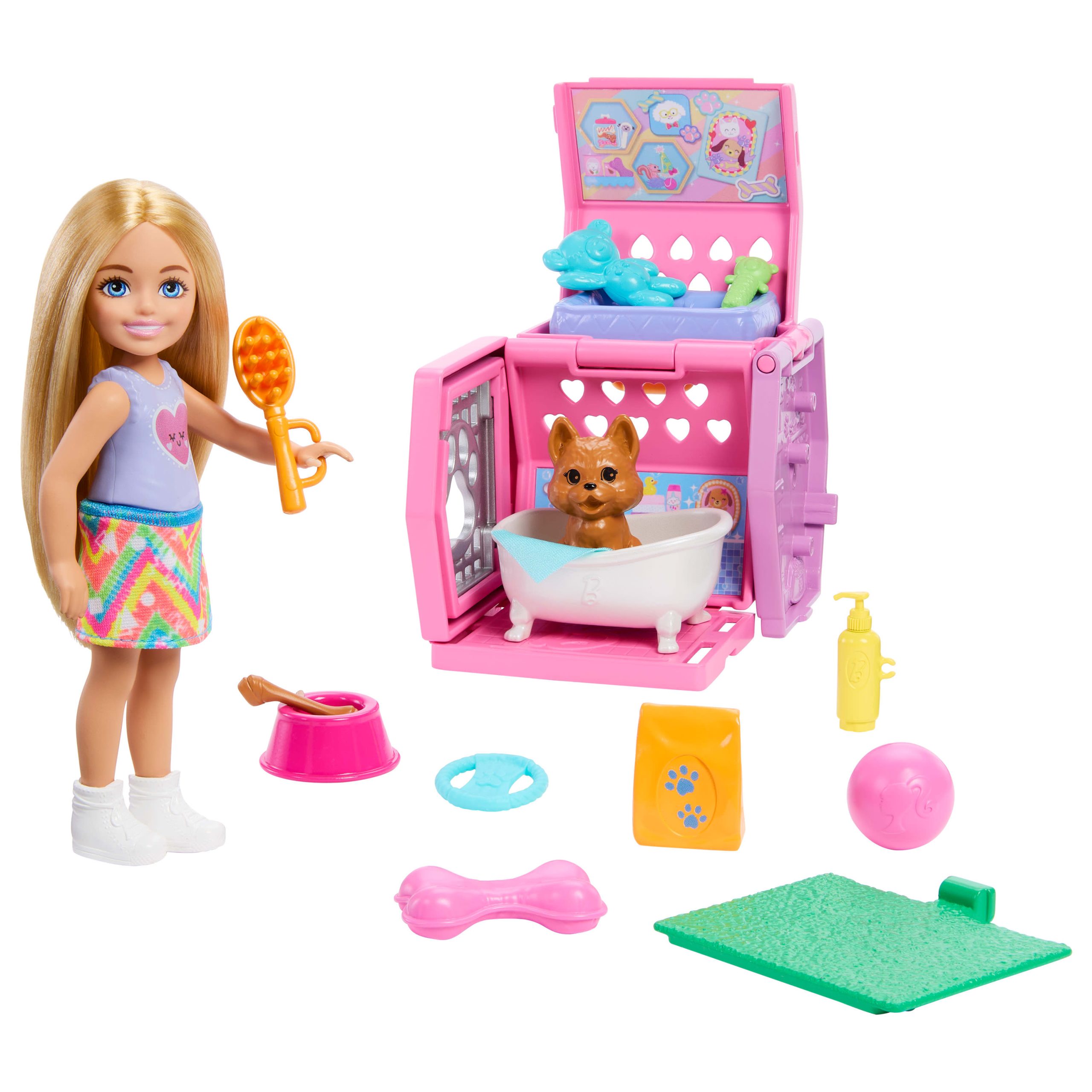 JDF89_eRetail_Assets__without_Feature_Callouts__1.jpg Barbie Chelsea Puppy Carrier Playset - Image 1