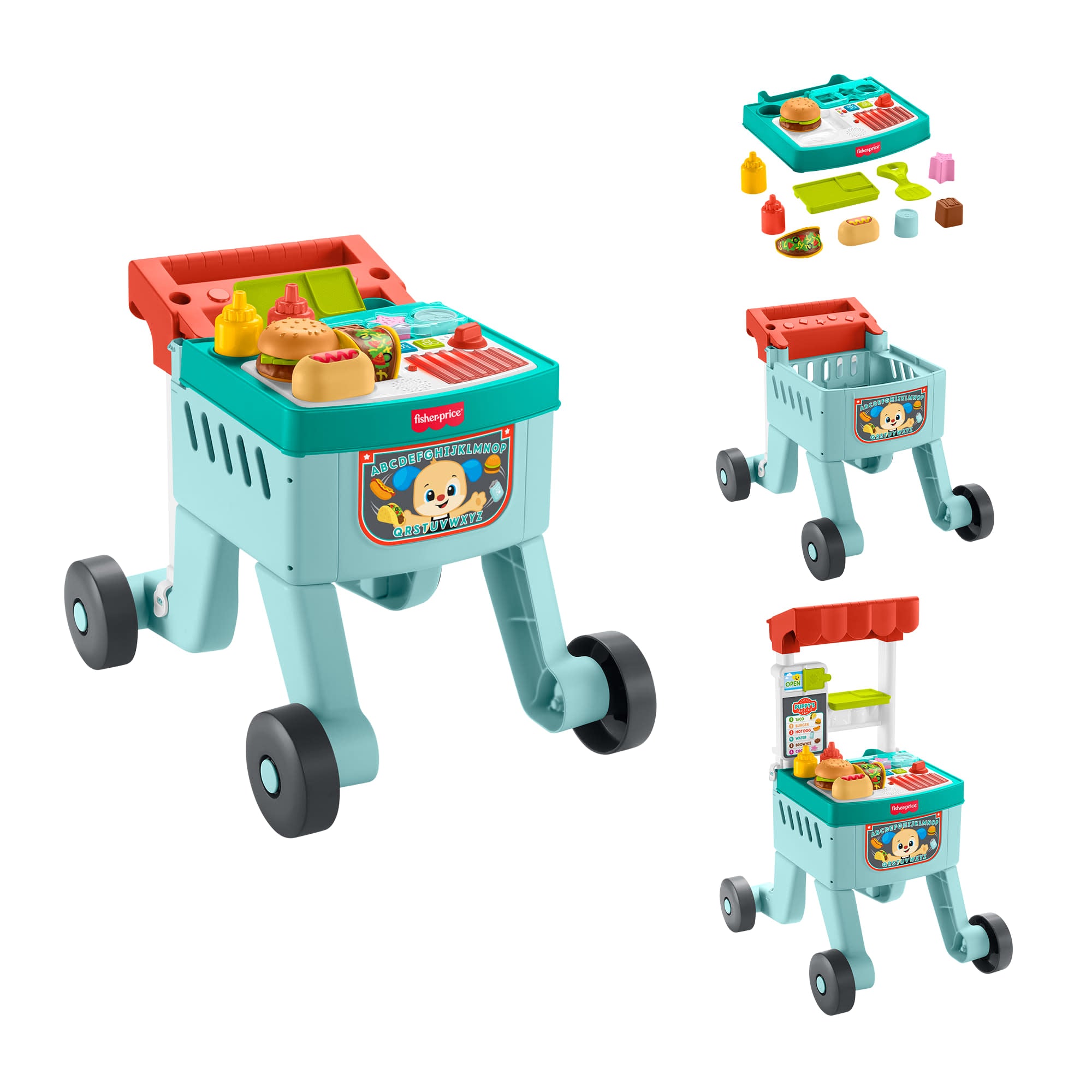 JDL64_eRetail_Assets__without_Feature_Callouts__1.jpg Fisher-Price Laugh & Learn 4-in-1 Snack Cart Walker - Image 1