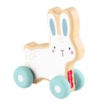 Fisher-Price Wooden Push-Along Bunny Toy Vehicle for Baby Crawling Play - Image 2