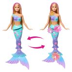 Barbie Flower Magic Mermaid Toy Doll with Surprise Blooming Flowers Feature & Pearl Headband Accessory - Image 4