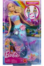 Barbie Flower Magic Mermaid Toy Doll with Surprise Blooming Flowers Feature & Pearl Headband Accessory - Image 6
