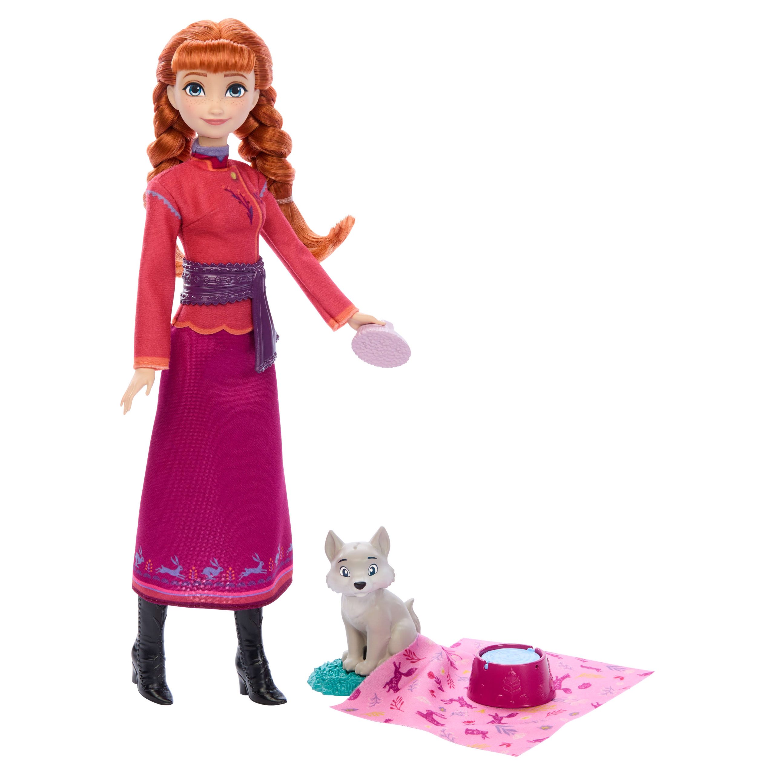 JFG17_eRetail_Assets__without_Feature_Callouts__1.jpg Disney Frozen Anna Doll & Wolf Cub - Image 1