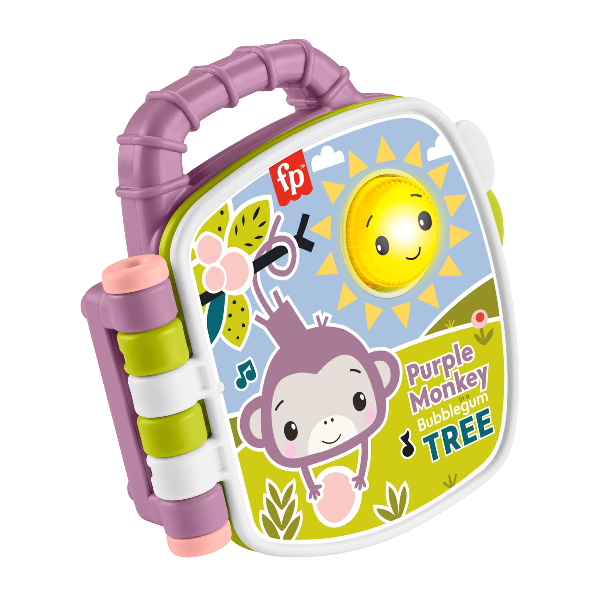 JFN08_eRetail_Assets__without_Feature_Callouts__1.jpg Fisher-Price Purple Monkey Musical Storybook - Image 1