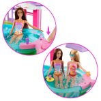 Barbie Dream Pool Playset with Slide & Bubbling Hot Tub - Image 3