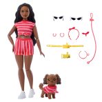 Barbie Twinning Looks Fashion Doll with Pet Dog - Image 2