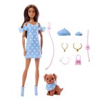 Barbie Twinning Looks Fashion Doll with Pet Dog - Image 2