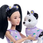 Barbie Twinning Looks Fashion Doll with Pet Dog - Image 4