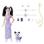 Barbie Twinning Looks Fashion Doll with Pet Dog - Image 2