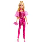 Barbie Deluxe Style Fashion Doll #5 in Metallic Pink Outfit with Corset Top and Accessories, Blonde - Image 5