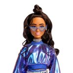 Barbie Deluxe Style Fashion Doll #7 in Metallic Blue Top and Skirt with Accessories, Brunette - Image 2