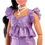 Barbie Deluxe Style Fashion Doll #8 in Metallic Purple Top and Sparkly Shorts with Accessories - Image 2