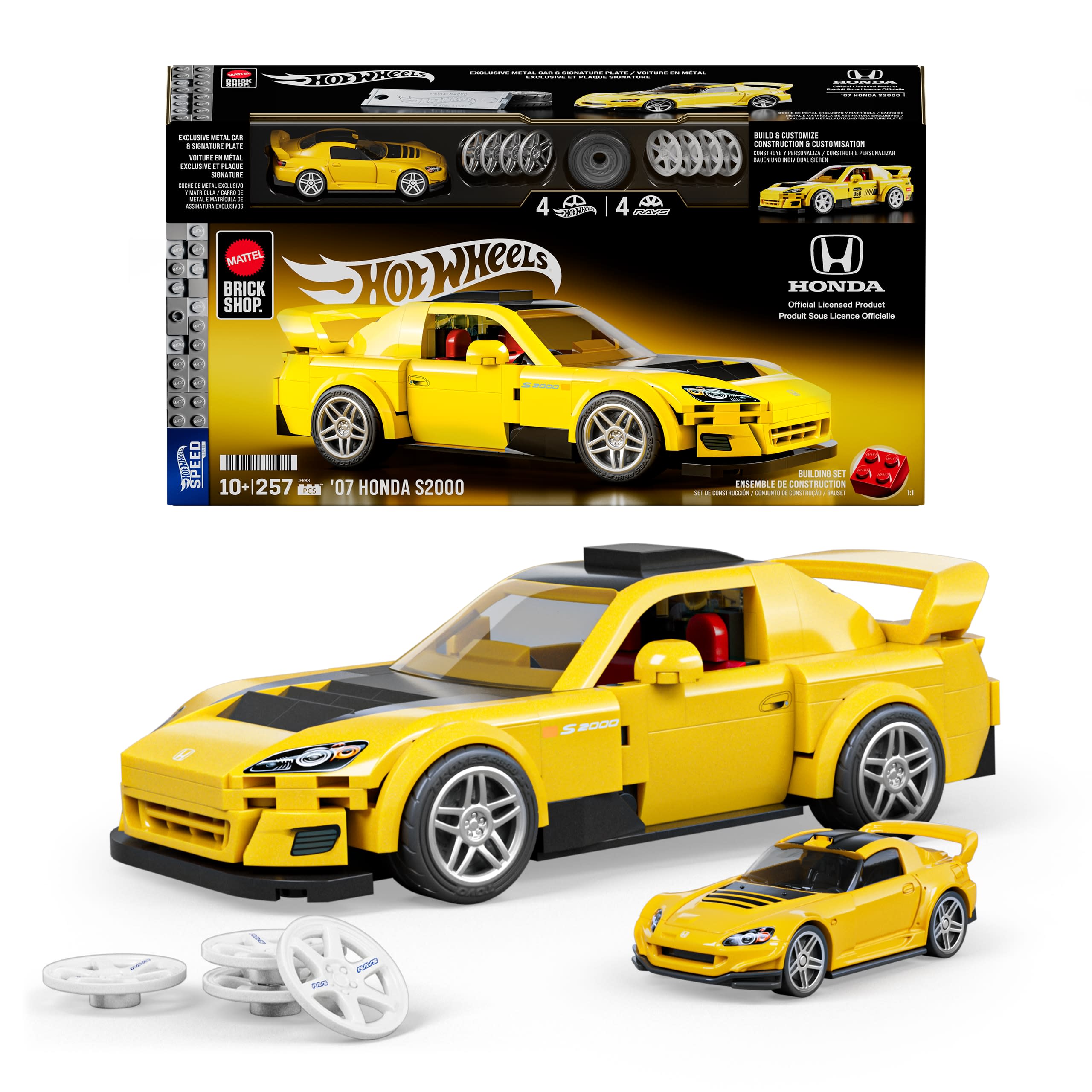 JFR88__EMEA_eRetail_Assets__without_Feature_Callouts__1.jpg Mattel Brick Shop Hot Wheels '07 Honda S2000 - Image 1
