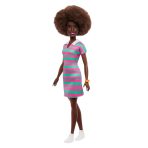 Barbie Fashionistas Doll #247 with Pink and Green Striped Dress - Image 2