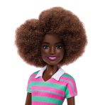Barbie Fashionistas Doll #247 with Pink and Green Striped Dress - Image 3