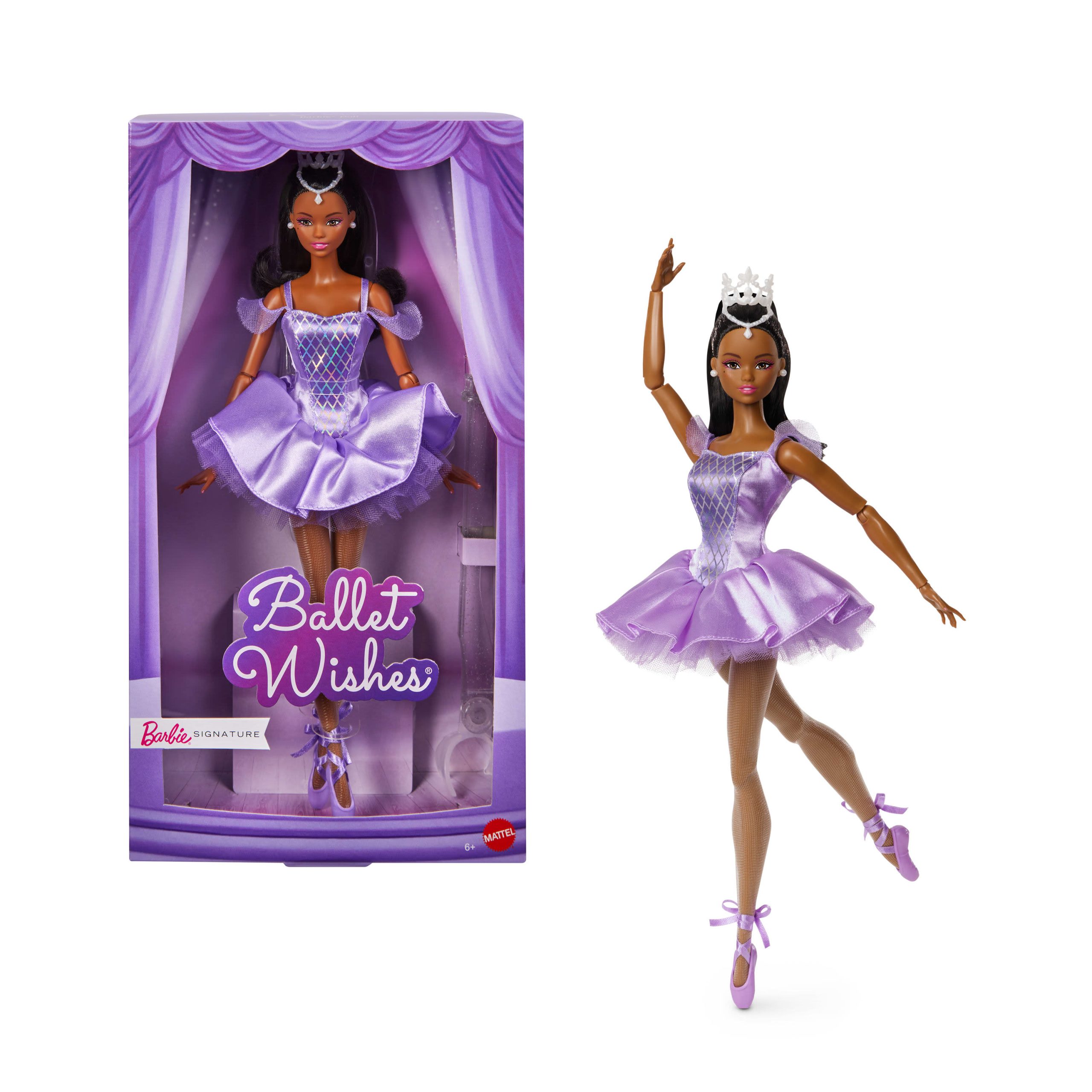 JJX76_eRetail_Assets__without_Feature_Callouts__1.jpg Barbie Ballet Wishes Doll - Brunette - Image 1
