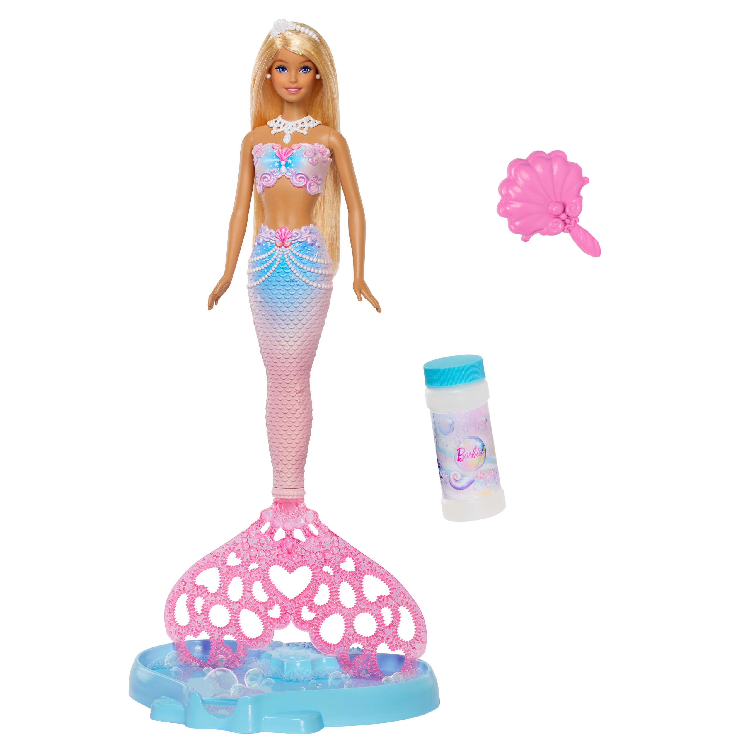 JLW56_eRetail_Assets__without_Feature_Callouts__1_1ca704c1-1b07-4d0a-98e7-d12b1fb2c2ad.jpg Barbie Bubble Sparkle Mermaid - Image 1