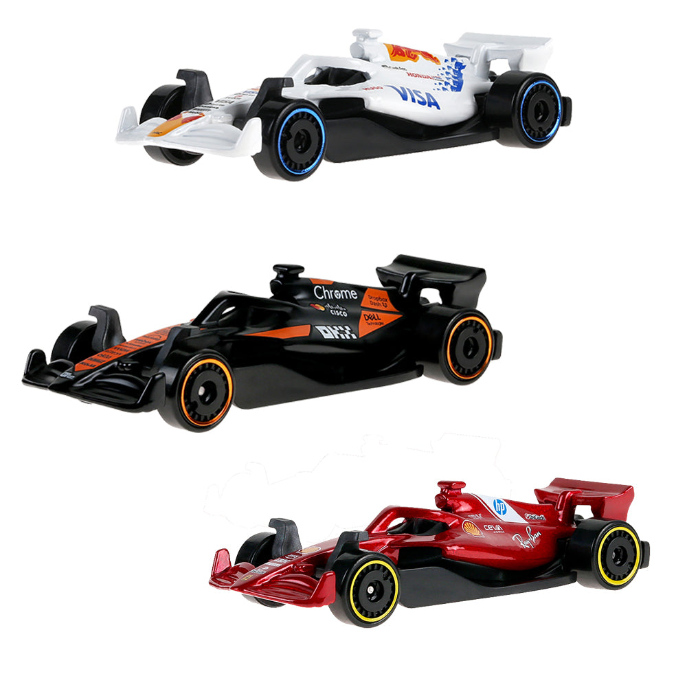 JMM-Basics-Bundle.jpg Bundle: Hot Wheels Basics Formula One™ Team Car - 3 Pack - Image 1