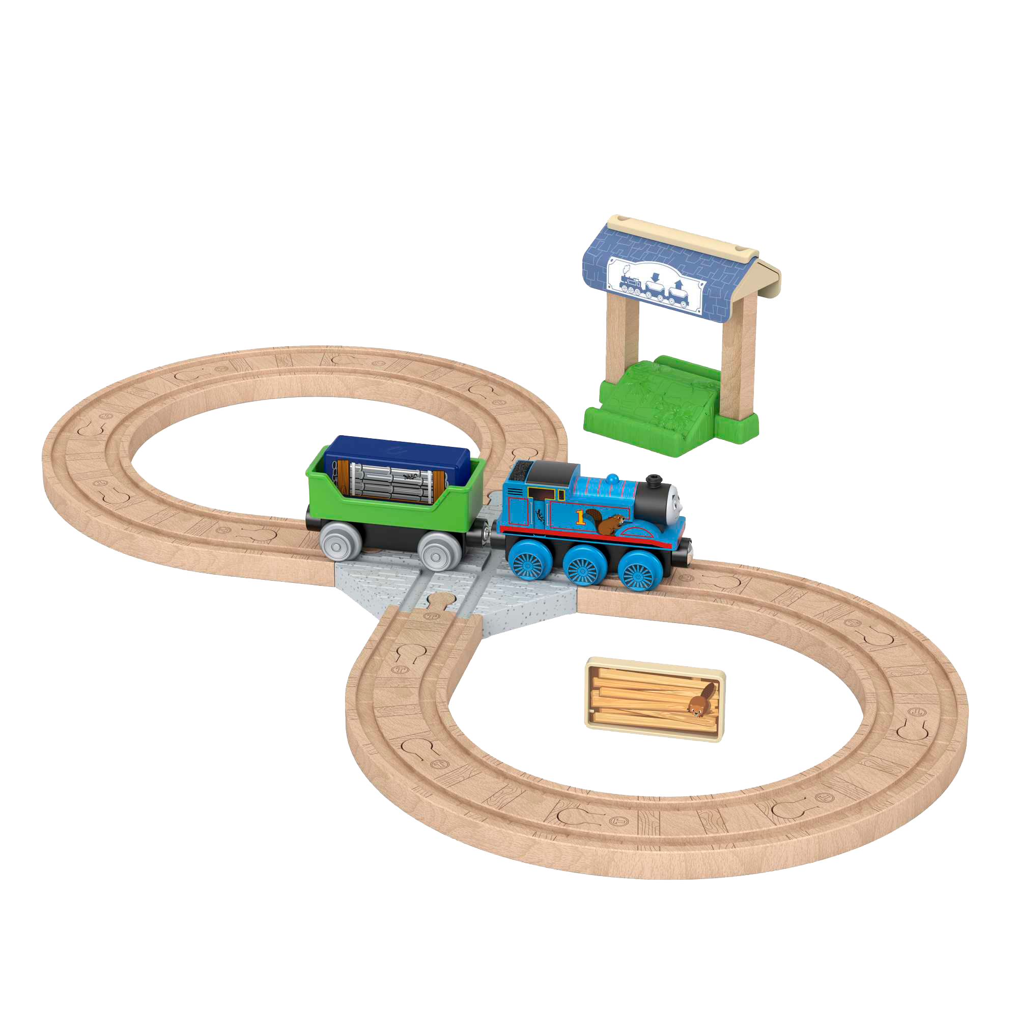 MAT-HGD12-_4_9ec42017-810d-4e94-83de-82d801d14e6e.png Fisher-Price Thomas & Friends Wooden Railway Figure 8 Track Pack - Image 1