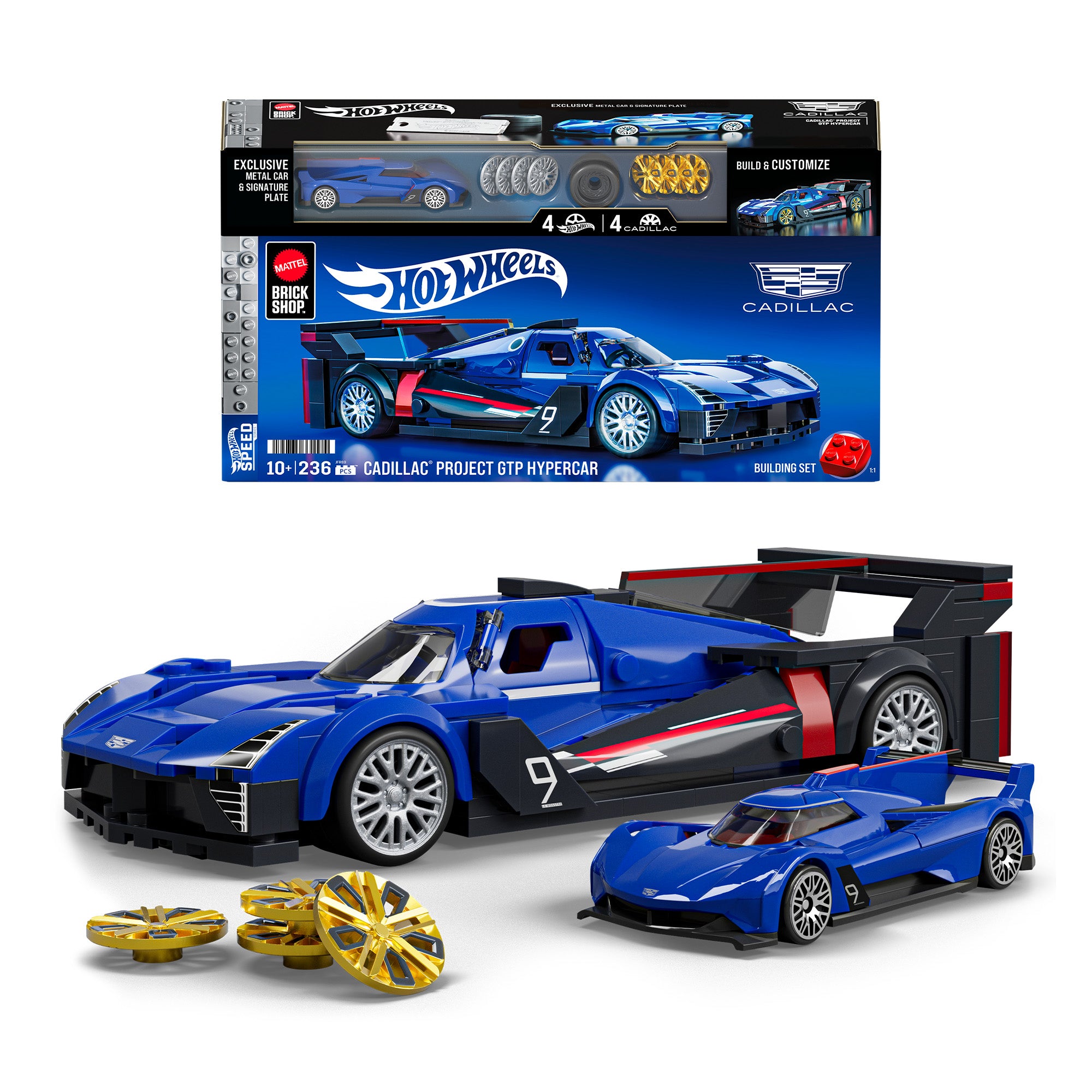 MBKS_PDP_JFR89_COMBO_F25_ATF01_DOM.jpg Mattel Brick Shop Hot Wheels Cadillac Project GTP Hypercar Building Set - Image 1